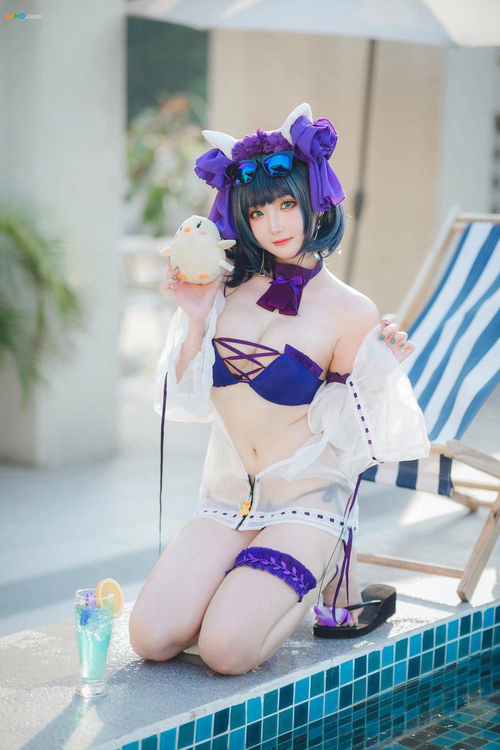 《Guaxichan 瓜希酱 – Cheshire Swimsuit (Azur Lane)[58MB-32photos]》图集预览