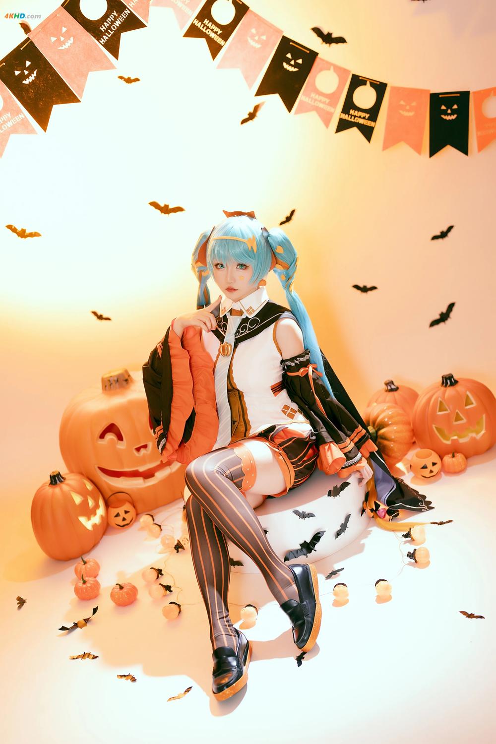 《Hoshilily 星之迟迟 – Hatsune Miku Halloween[182MB-53photos]》图集预览
