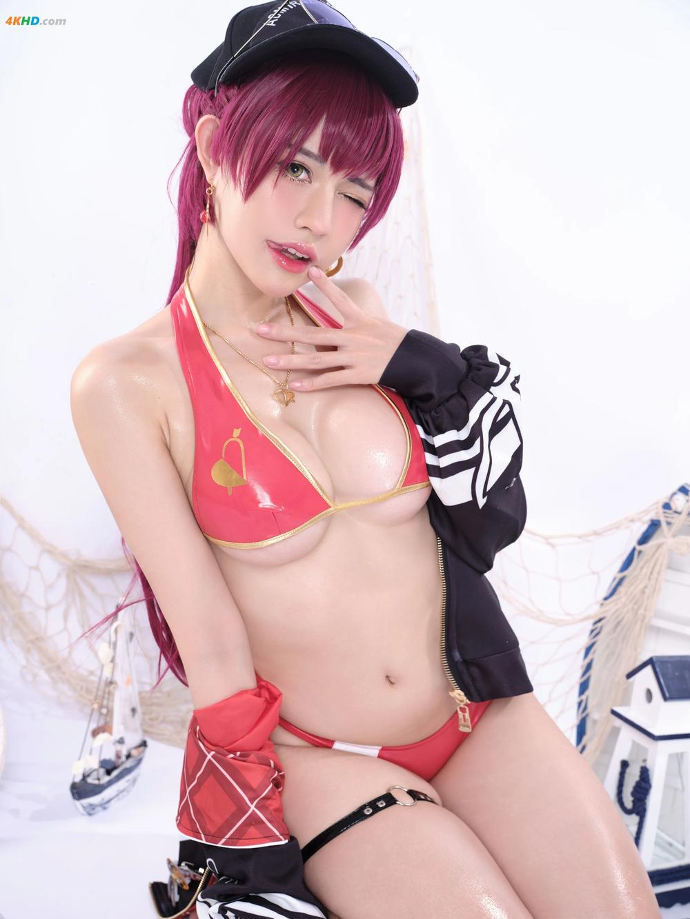 《PingPing – Hoshou Marine Swimwear (Hololive)[570MB-27photos]》图集预览