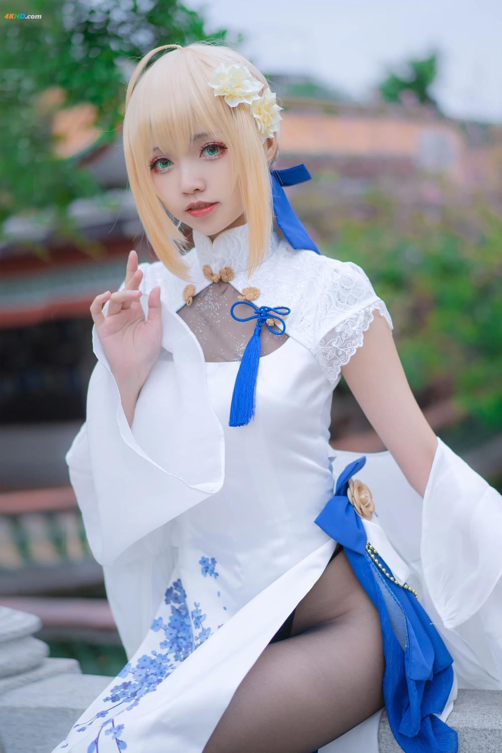 《大大卷卷小卷 – FGOsaber 四周年旗袍[73MB-15photos]》图集预览