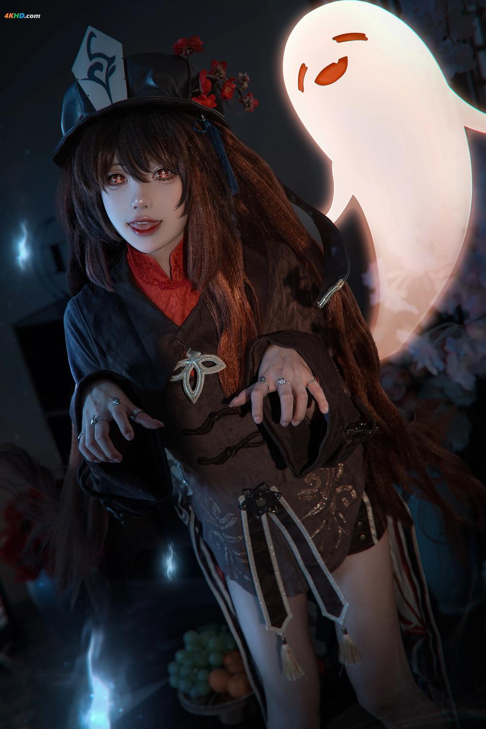 《黏黏团子兔（咬一口兔娘）- 往生堂堂主胡桃&ミチノチモシーキミノキモチ[1374MB-66photos]》图集预览