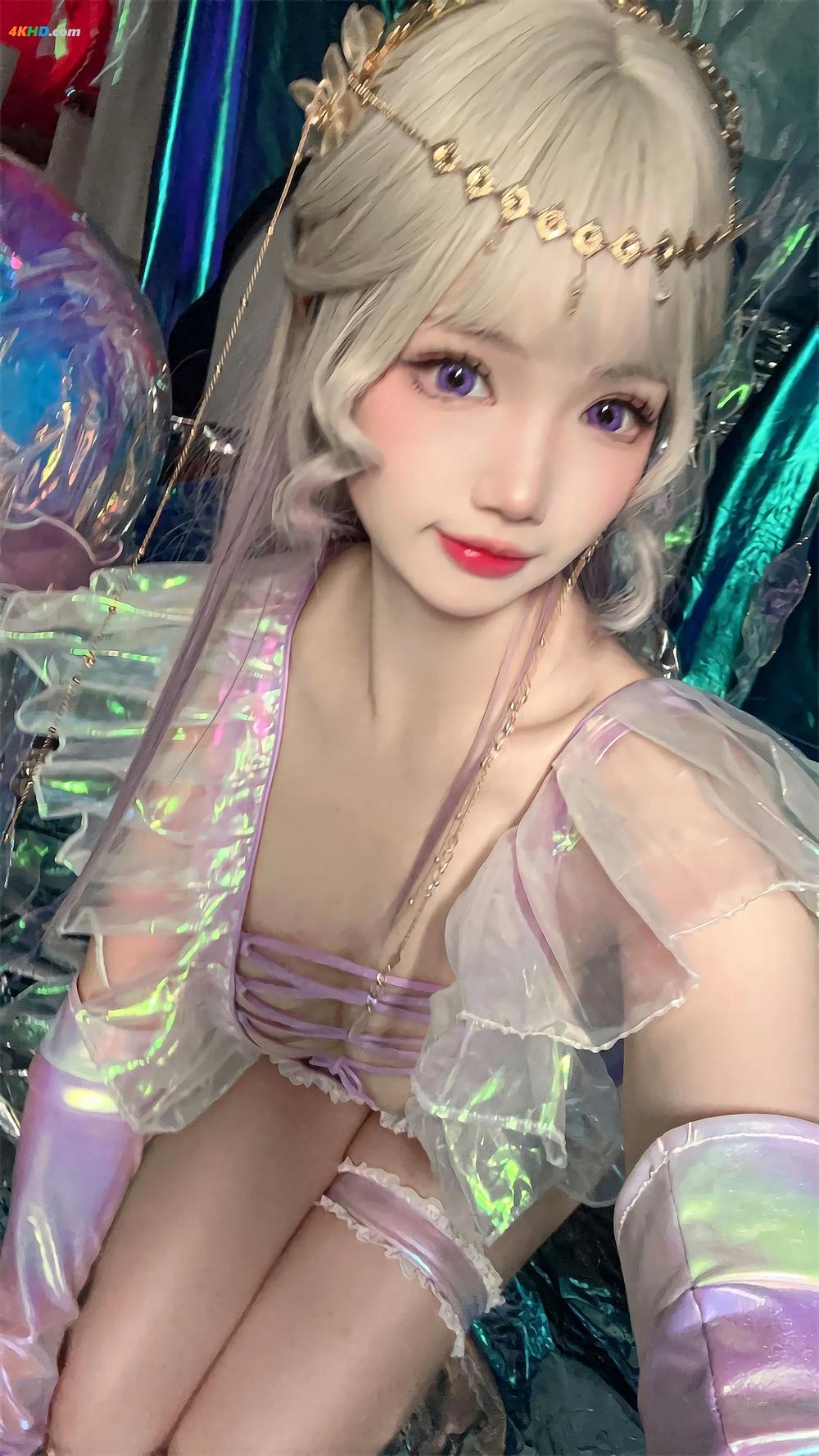 《雪晴Astra – 水母镭射泳衣[368MB-72photos]》图集预览