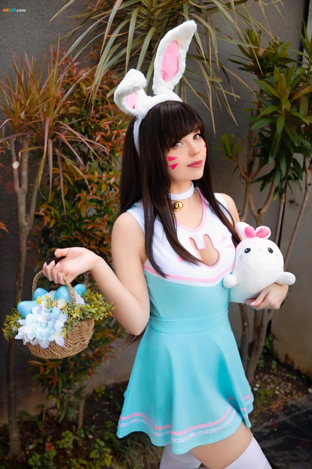 《CatiCornplay – D.Va Easter Bunny[308MB-45photos]》图集预览