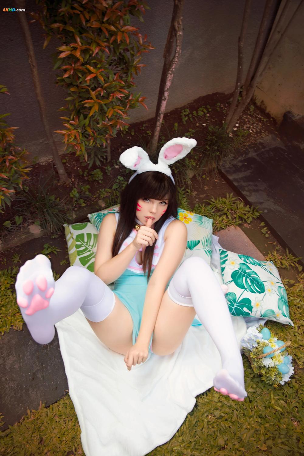 《CatiCornplay – D.Va Easter Bunny[308MB-45photos]》图集预览