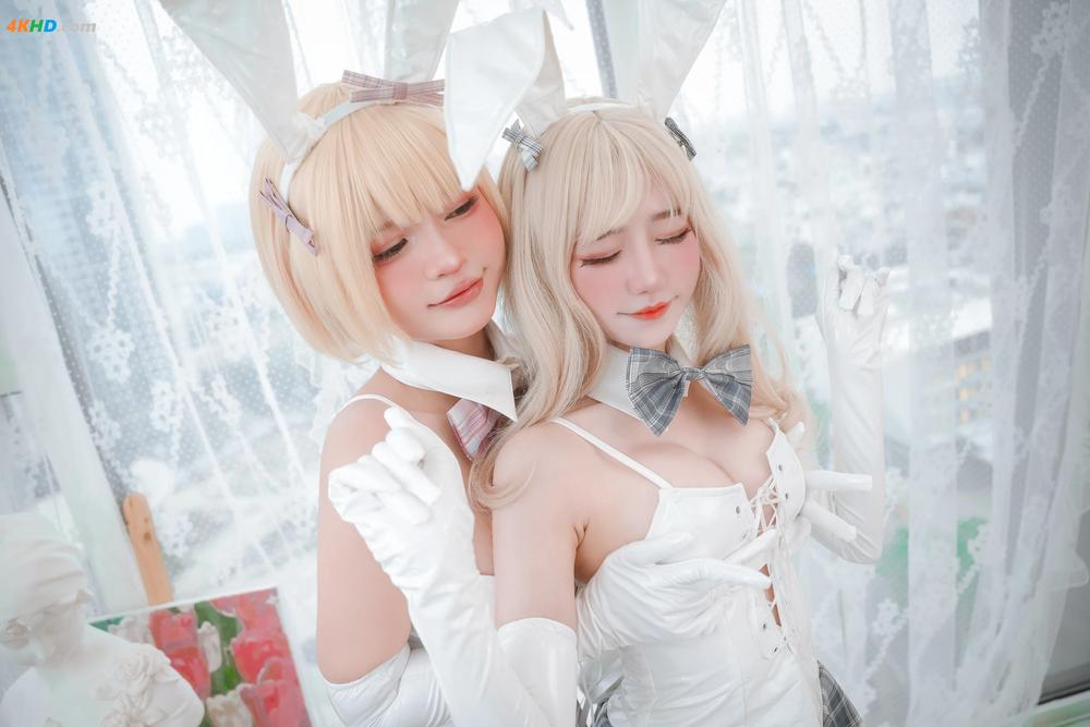 《Azami & Sally Dorasnow – White Bunny Girl[57MB-15photos]》图集预览