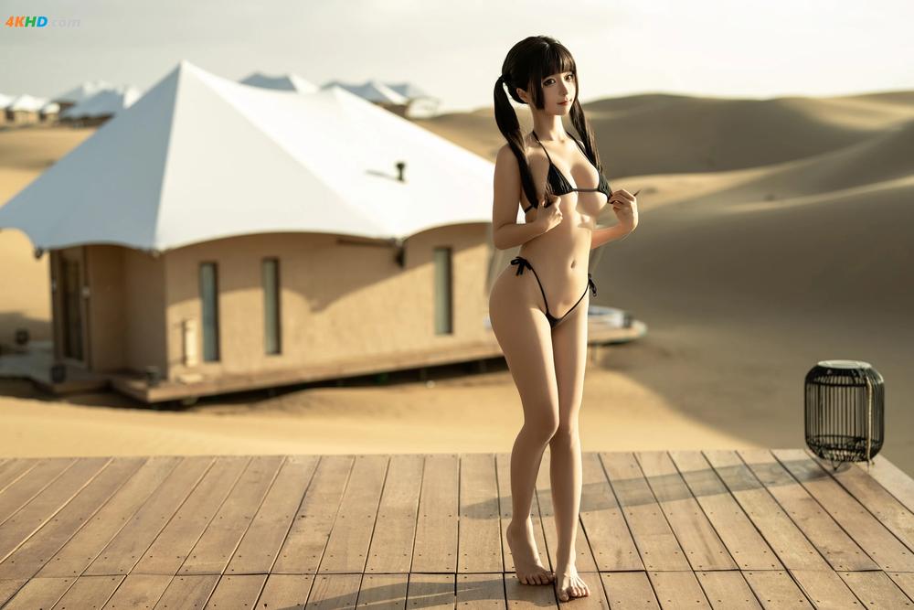《蠢沫沫 – 沙漠比基尼[91MB-13photos]》图集预览