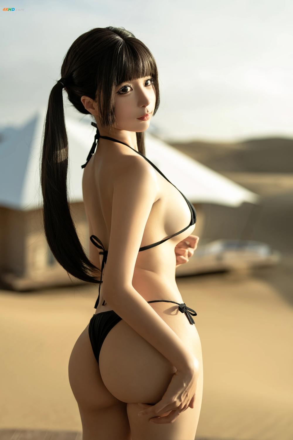 《蠢沫沫 – 沙漠比基尼[91MB-13photos]》图集预览