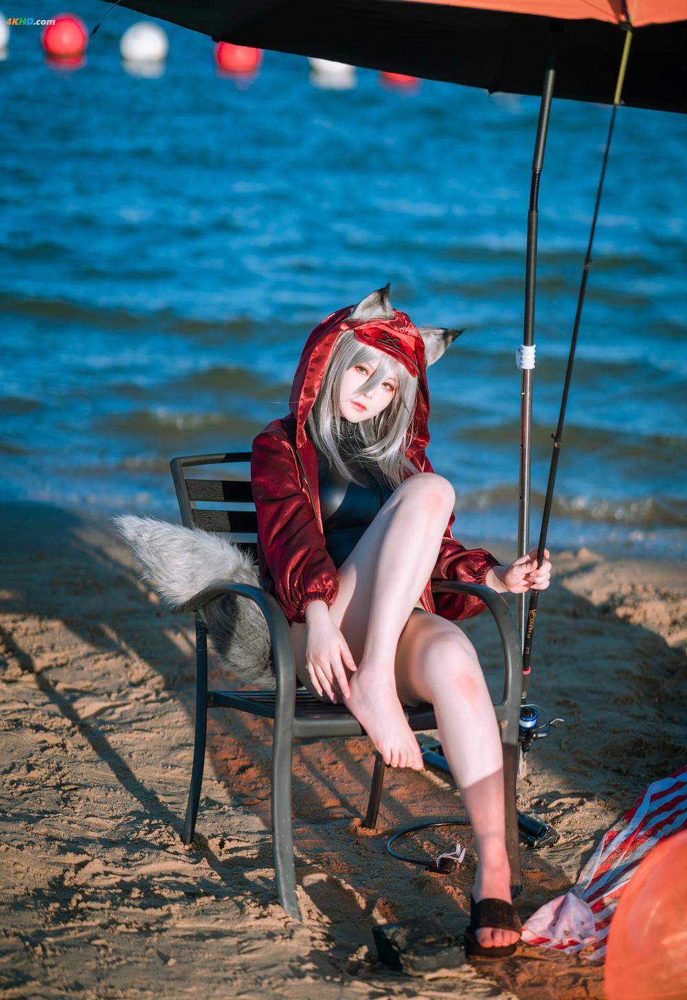 《w百合欧皇子w – 明日方舟 轻风 LB01 红[64MB-12photos]》图集预览