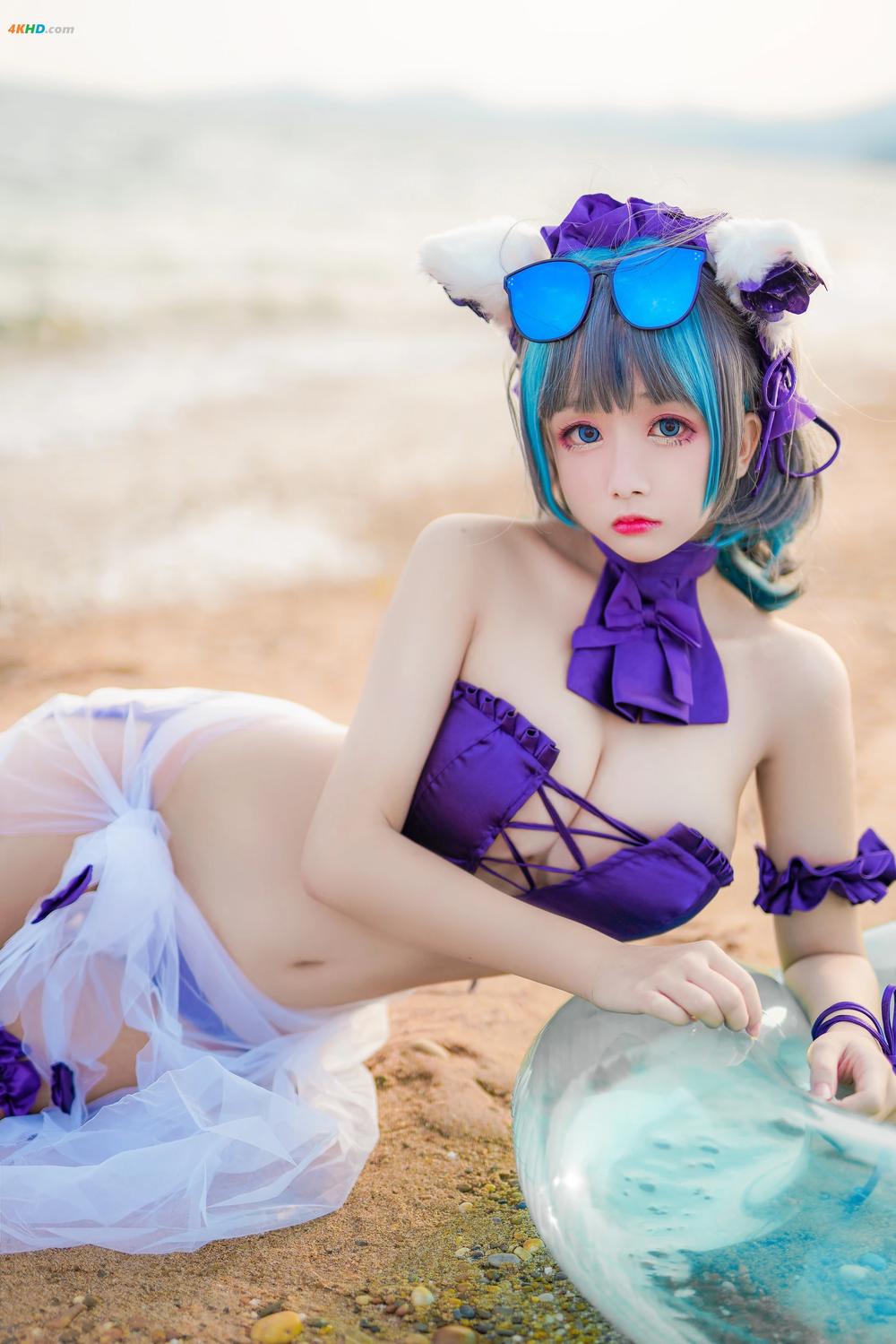 《Rinaijiao 日奈娇 – Cheshire Swimsuit (Azur Lane)[383MB-41photos]》图集预览