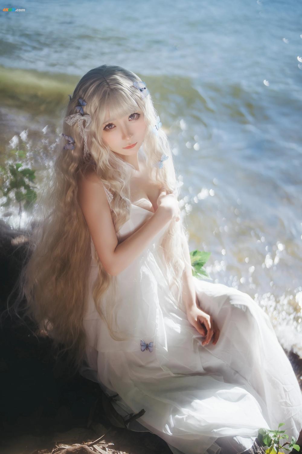 《是三不是世w – 湖边白裙[174MB-15photos]》图集预览