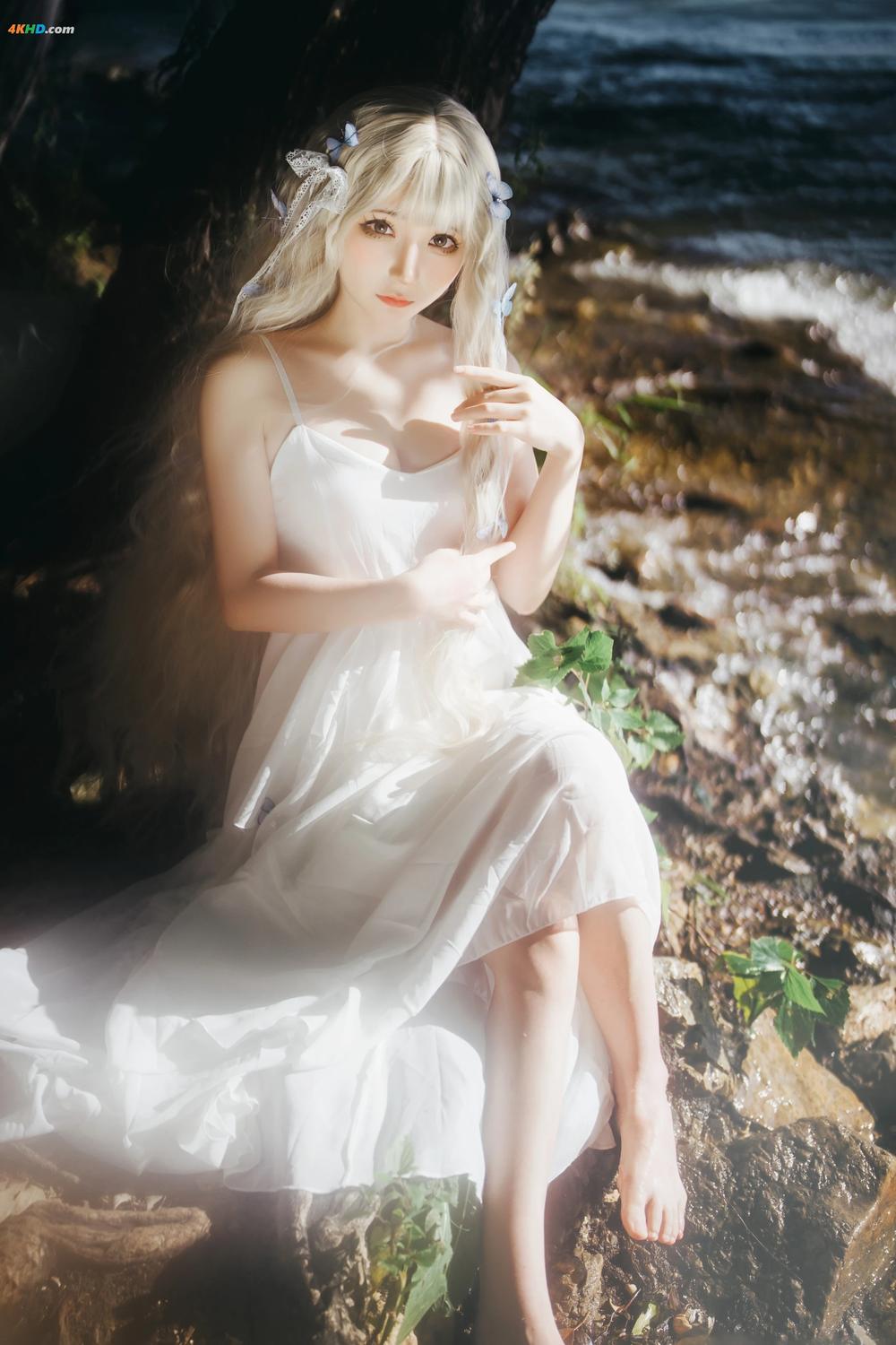 《是三不是世w – 湖边白裙[174MB-15photos]》图集预览