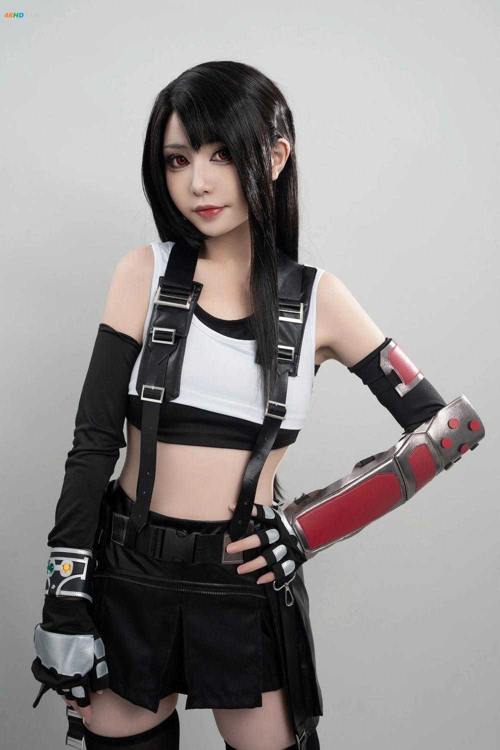 《(Cosplay) 爆机少女喵小吉 – 最终幻想7 蒂法[16MB-55photos]》图集预览