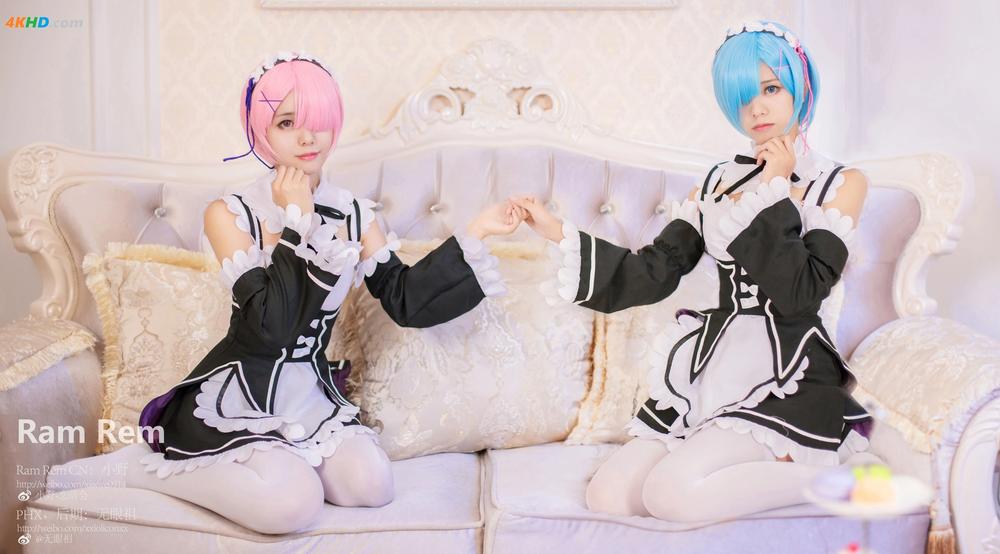 《[cosplay] 小野妹子w – Ram Rem (拉姆, 雷姆)[64MB-24photos]》图集预览