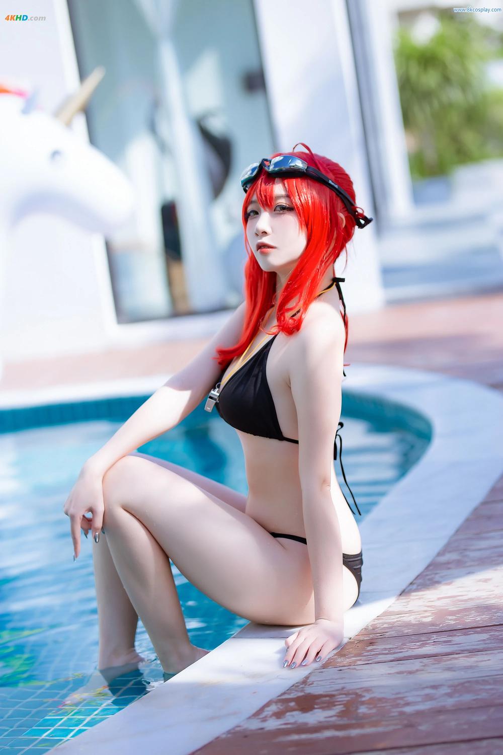 《(Cosplay) 二佐Nisa – 碧蓝航线扎拉泳装 Azur Lane Zara Swimsuit(79MB)(18photos)》图集预览