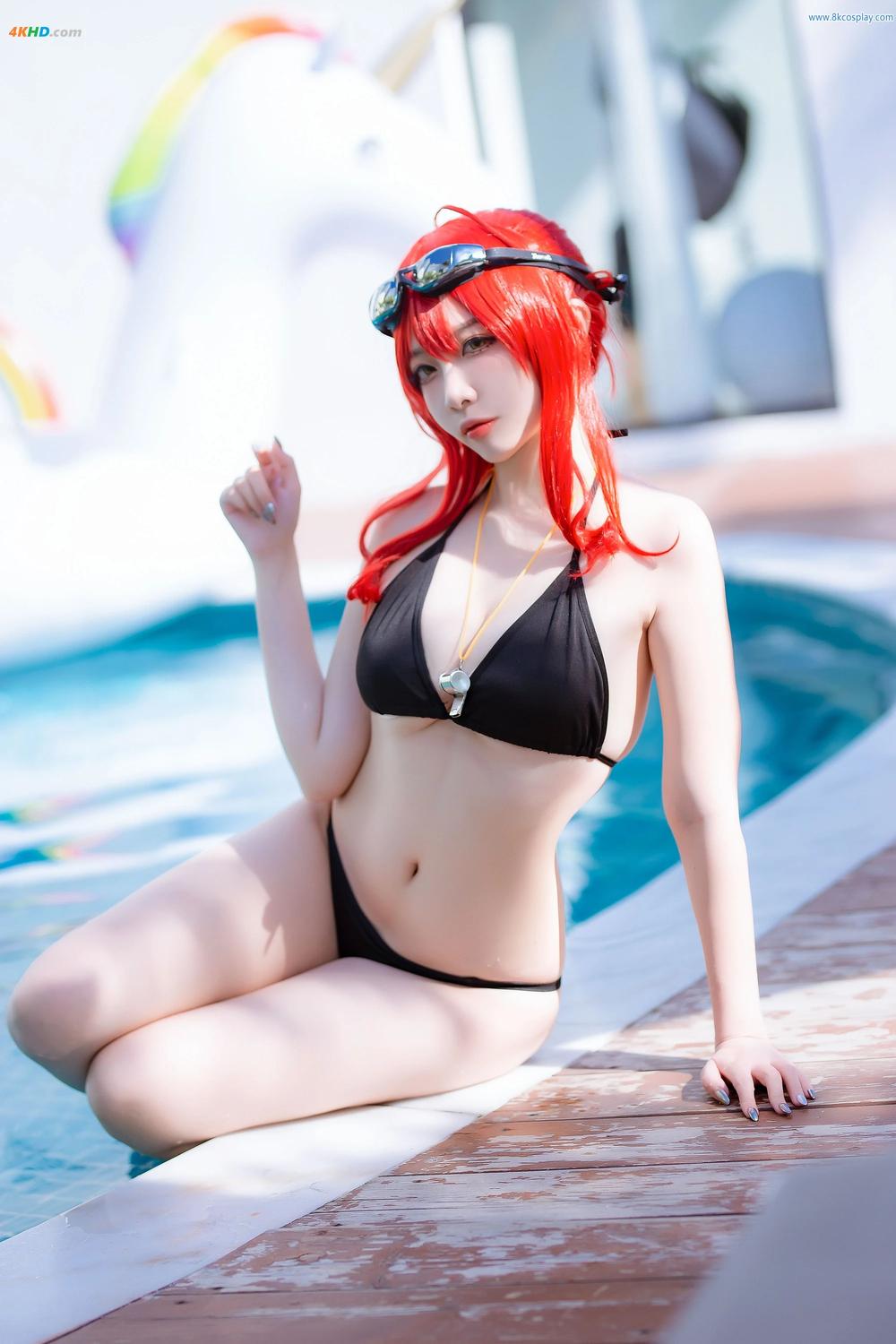 《(Cosplay) 二佐Nisa – 碧蓝航线扎拉泳装 Azur Lane Zara Swimsuit(79MB)(18photos)》图集预览