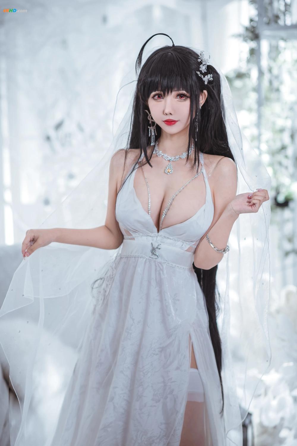 《仙女月 – Taihou Pure White Wedding Dress(118MB)(30photos)》图集预览