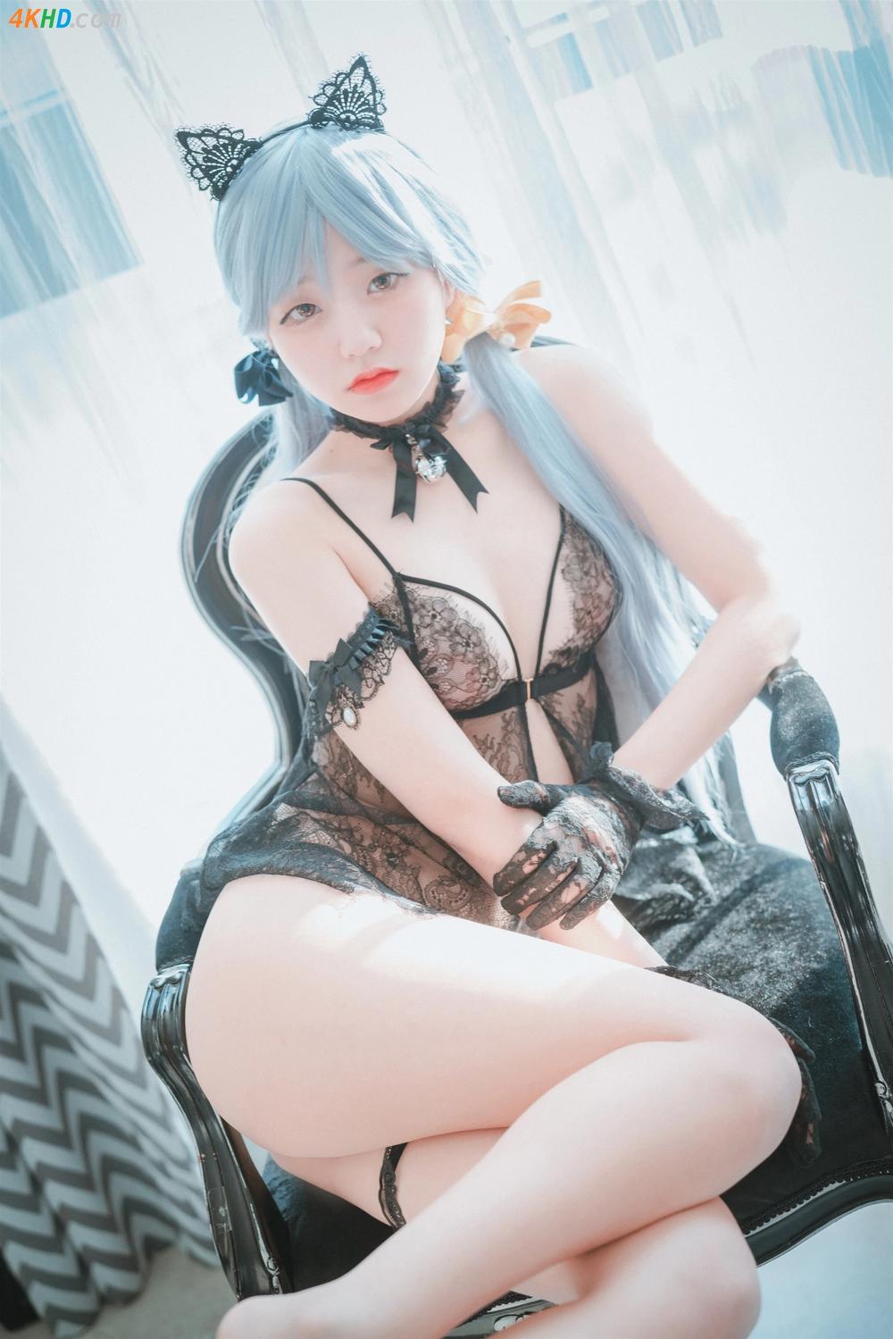 《DJAWA Photo – Jeong Jenny (정제니) – Schwarz und Wei Katzenm?dchen(33P)》图集预览