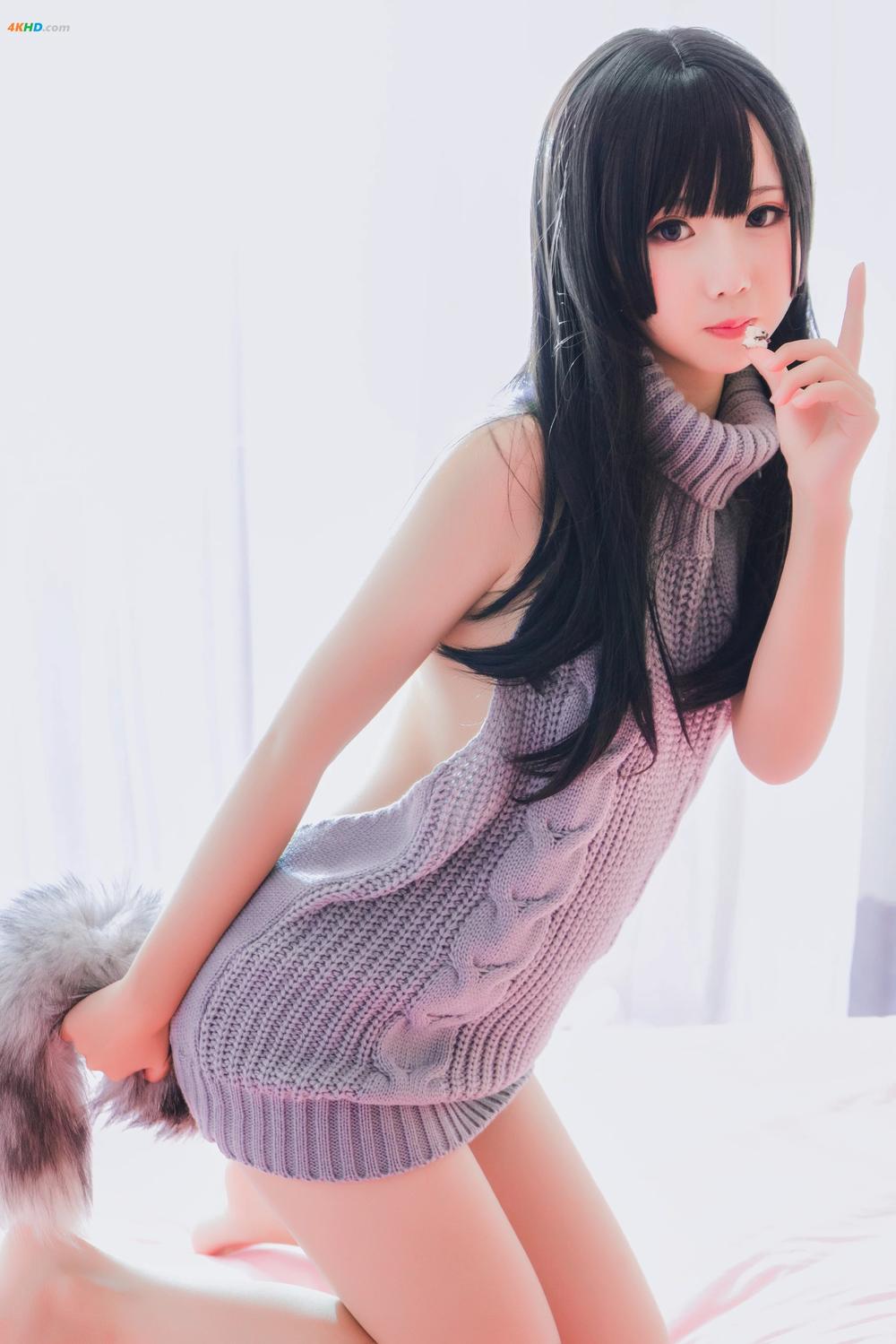 《Coser@面饼仙儿 No.006 露背毛衣[576MB-41photos]》图集预览