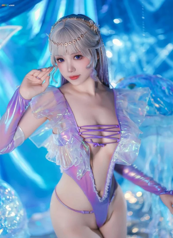 雪晴Astra – 水母镭射泳衣[368MB-72photos]
