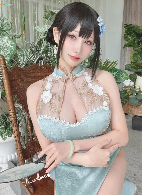 Hane Ame 雨波写真 – Original_Jade Qipao_綠韻旗袍[267MB-30photos]