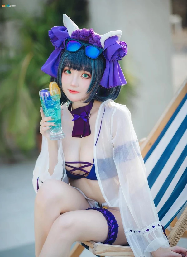 Guaxichan 瓜希酱 – Cheshire Swimsuit (Azur Lane)[58MB-32photos]