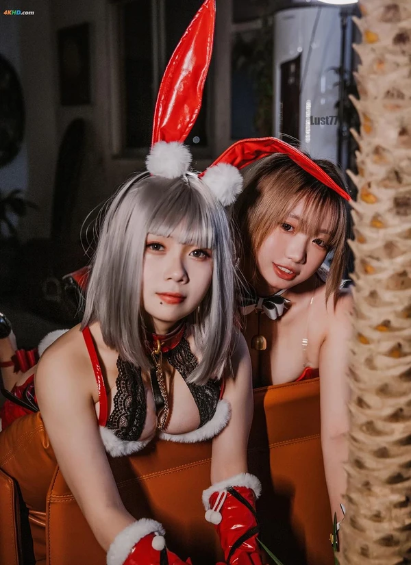 柒柒要乖哦 No.010 – 2021圣诞双兔[288MB-23photos]