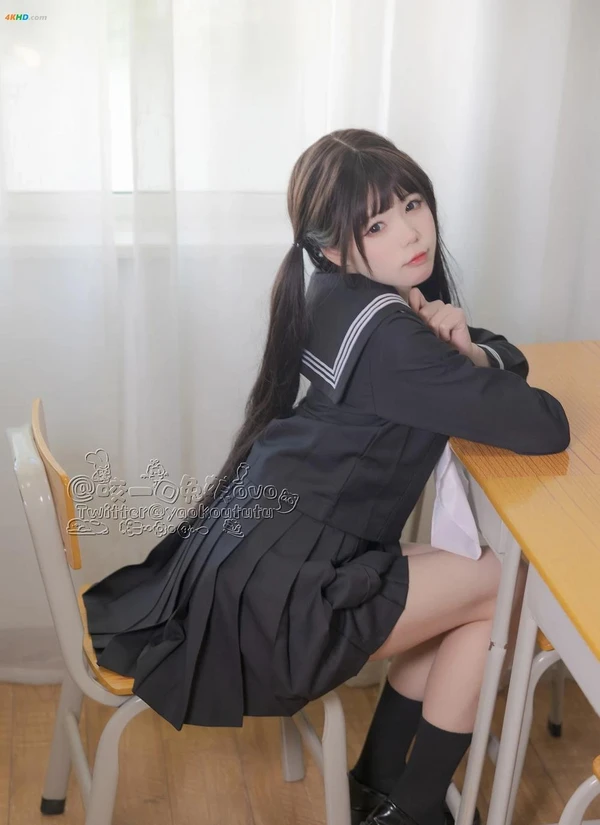 黏黏团子兔（咬一口兔娘）- 放课后[472MB-54photos]