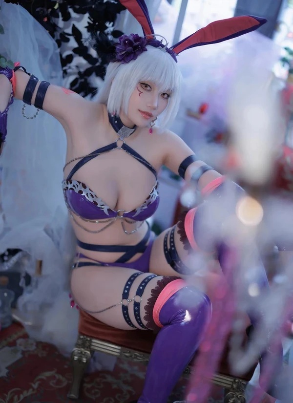 [cosplay] [Cien恩恩] 黑贞兔女郎[79MB-30photos]