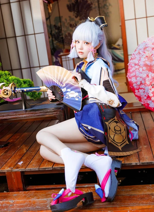 (Cosplay) 桜桃喵 – 神里绫华  Ayaka Kamisato (Genshin Impact)(267MB)(34photos)