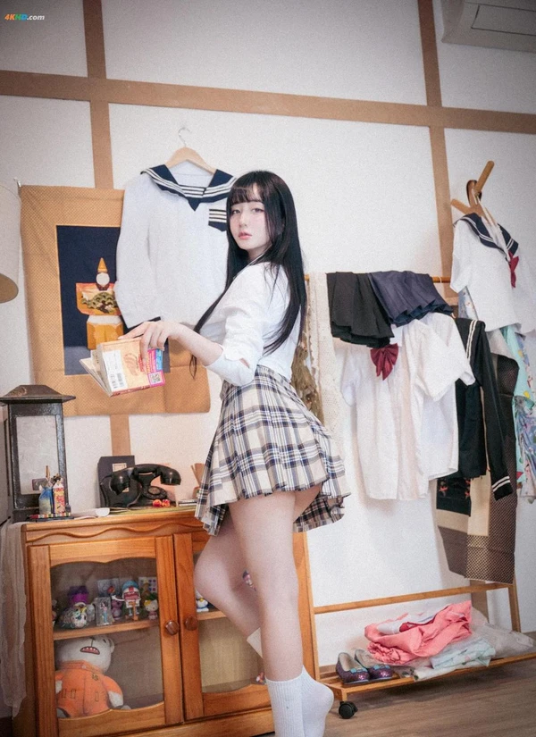 PINK RIBBON – Jina (한지나) – part 02 지나의 교복 생활_Bright ver[483MB-41photos]